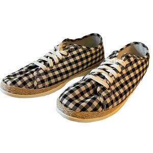 Esprit Black White Eloise Espadrille Sneaker Size 11